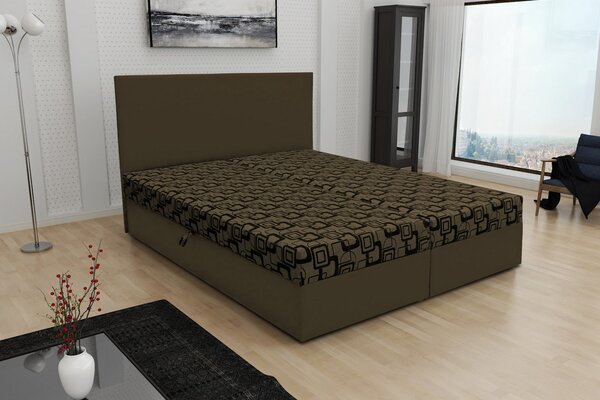 Boxspringová posteľ s úložným priestorom DANIELA COMFORT - 180x200, hnedá