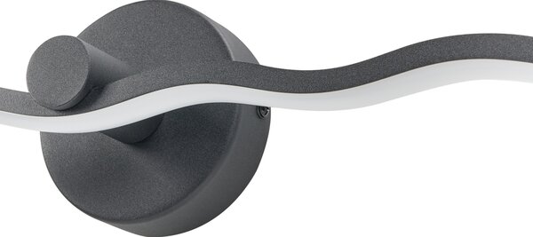 Obrazové a zrkadlové LED svietidlo čierne kovové 55 cm spálňa obývacia izba kúpeľňa zrkadlová lampa moderný minimalistický dizajn