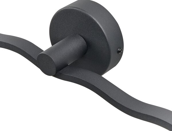 Obrazové a zrkadlové LED svietidlo čierne kovové 55 cm spálňa obývacia izba kúpeľňa zrkadlová lampa moderný minimalistický dizajn