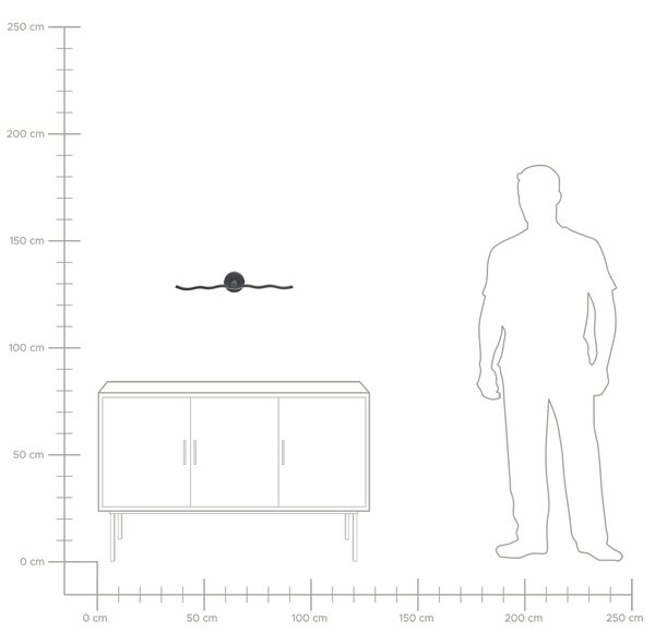 Obrazové a zrkadlové LED svietidlo čierne kovové 55 cm spálňa obývacia izba kúpeľňa zrkadlová lampa moderný minimalistický dizajn