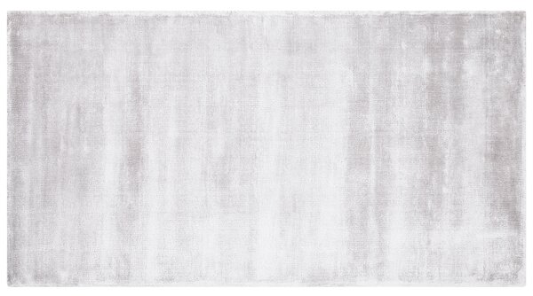 Koberec svetlosivý z viskózy 80 x 150 cm všívaný s krátkym vlasom moderný dizajn