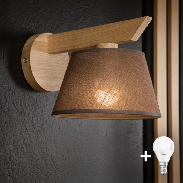 Brilagi - LED Nástenné svietidlo ANTHONY 1xE14/40W/230V dub/hnedá