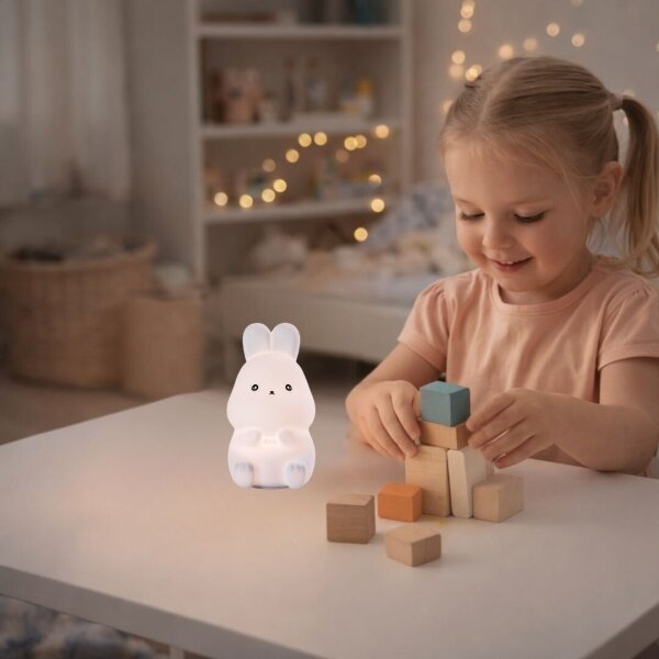 Rabalux 76043 - LED RGB Dotykové nočné svetlo LIGHTIMALS 0,05W/1xCR2032 zajačik