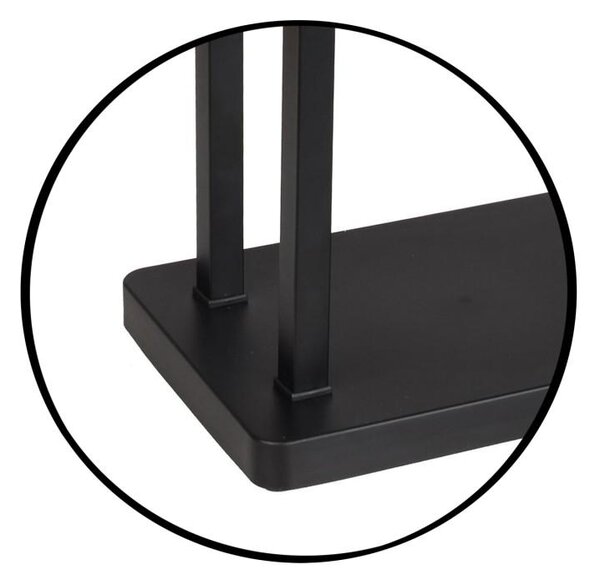 Erga Roki, dvojramenný vešiak na uteráky 30,5x20,5x80,5 cm, čierna matná, ERG-YKA-P.ROKI-BLK