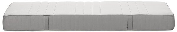 Latexový penový matrac biely a sivý 80 x 200 cm tvrdý snímateľný polyesterový poťah so zipsom
