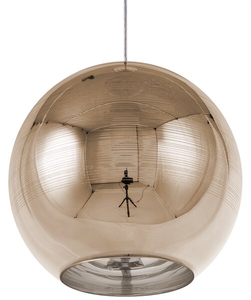 Závesná lampa zlatá sklenená okrúhla v tvare gule s 1 žiarovkou moderné svietidlo