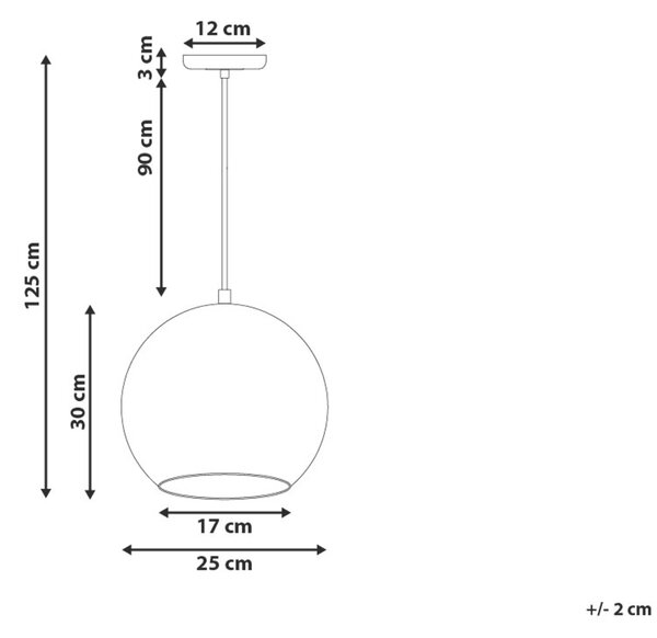 Závesná lampa zlatá sklenená okrúhla v tvare gule s 1 žiarovkou moderné svietidlo