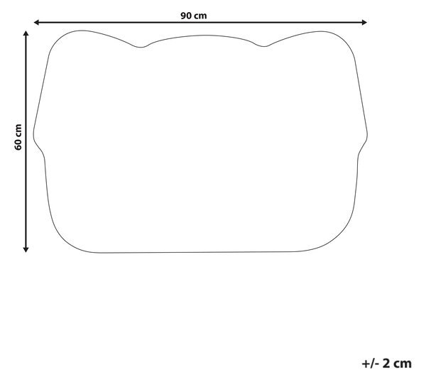 Rohožka viacfarebná prírodné kokosové vlákno 60 x 90 cm PVC povlak protišmyková rohož tvar psa kvetinový motív do interiéru moderná