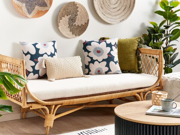 Sada 2 dekoratívnych vankúšov viacfarebná bavlna ľan polyester 45 x 45 cm snímateľné obliečky so zipsom moderná tradičná obývačka