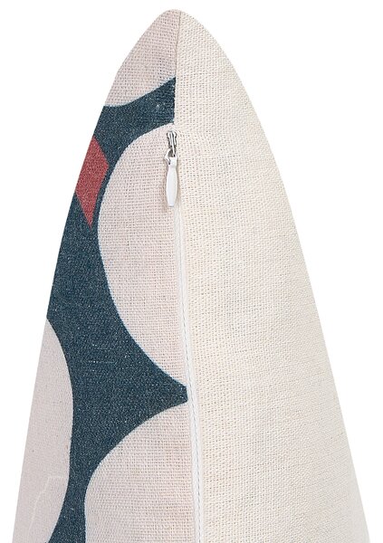 Sada 2 dekoratívnych vankúšov viacfarebná bavlna ľan polyester 45 x 45 cm snímateľné obliečky so zipsom moderná tradičná obývačka