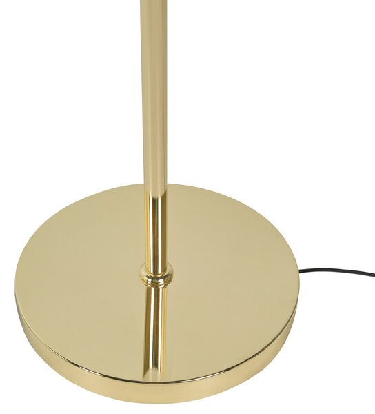 Stojaca lampa ružové sklenené tienidlá zlatý kovový podstavec glamour moderný štýl obývacia izba spálňa