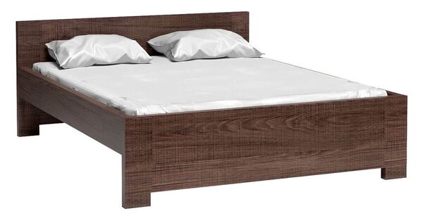Manželská posteľ TRIXA - 160x200, dub tmavý