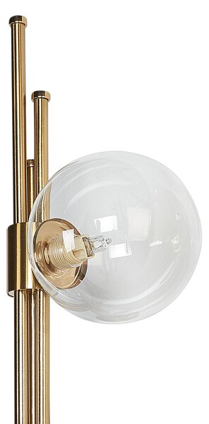 Nástenná lampa zlatá železo a sklo 3 svetlá moderný dizajn stropné svetlo glamour štýl