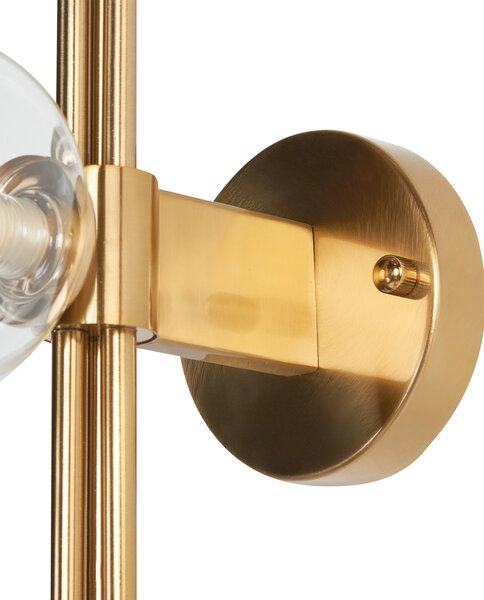 Nástenná lampa zlatá železo a sklo 3 svetlá moderný dizajn stropné svetlo glamour štýl
