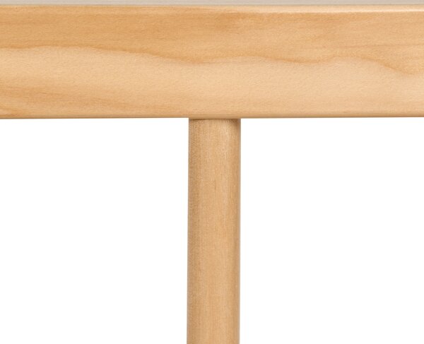 Detská postieľka svetlohnedá borovicové drevo 60 x 120 cm nastaviteľná výška štandardná veľkosť minimalistický štýl detská izba