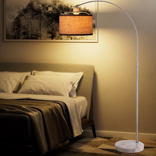 Oblúková stojanová lampa s mramorovou základňou