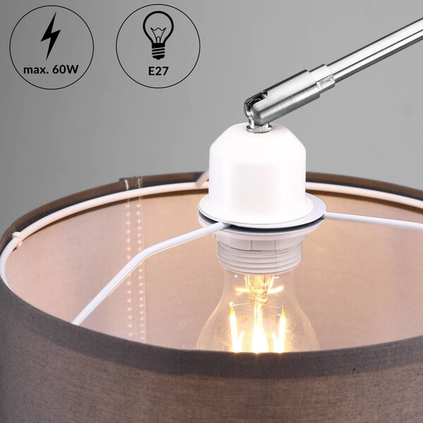 Oblúková stojanová lampa s mramorovou základňou