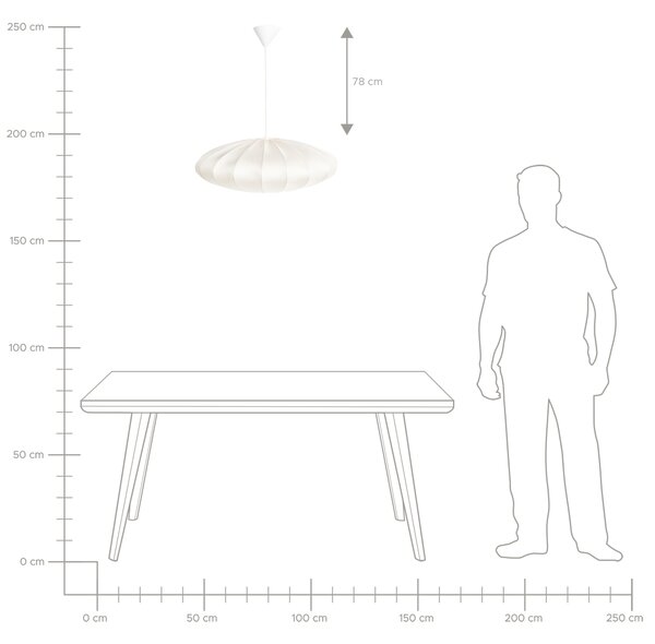 Závesná lampa krémová biela nylon látkové tienidlo osvetlenie moderný štýl obývacia izba
