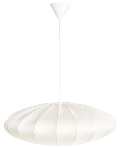 Závesná lampa krémová biela nylon látkové tienidlo osvetlenie moderný štýl obývacia izba