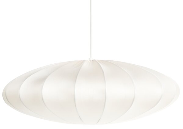 Závesná lampa krémová biela nylon látkové tienidlo osvetlenie moderný štýl obývacia izba