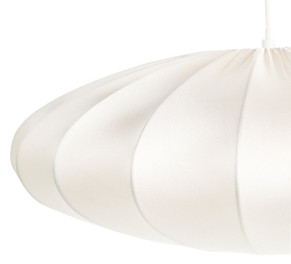 Závesná lampa krémová biela nylon látkové tienidlo osvetlenie moderný štýl obývacia izba