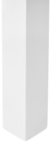 Jedálenský stôl biely topoľové drevo MDF doska 119 x 73 cm drevené nohy škandinávsky štýl kuchyňa jedáleň