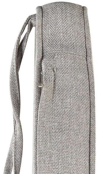 Sedací vankúš na záhradnú lavicu sivý polyester 108 x 45 cm jednofarebný bez vzoru šnúrky odolnosť voči UV žiareniu exteriér