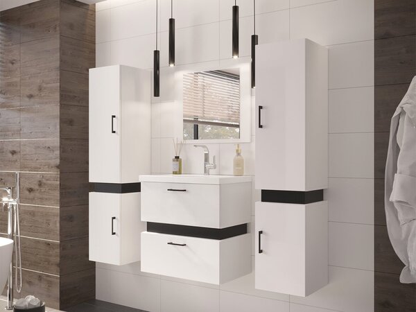 Kúpeľňový set LERA 2 - biely / čierny