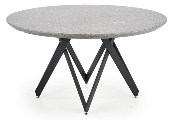 Stôl Gustimo - Popolový marmur / Čierny