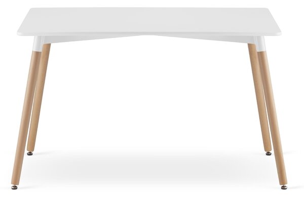 Jedálenský set 1 + 4, stôl ADRIA 120x80cm biely + stoličky BALI MARK čierna