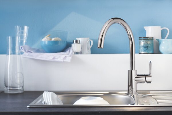 GROHE BauLoop - Páková drezová batéria, chróm 31368000