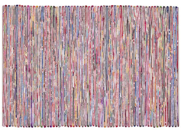 Koberec viacfarebný bavlnený 160 x 230 cm obdĺžnikový ručne vyrobený boho eklektický