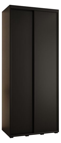 Šatníková skriňa ASIRI 1 - 110/45 cm, čierna / čierna