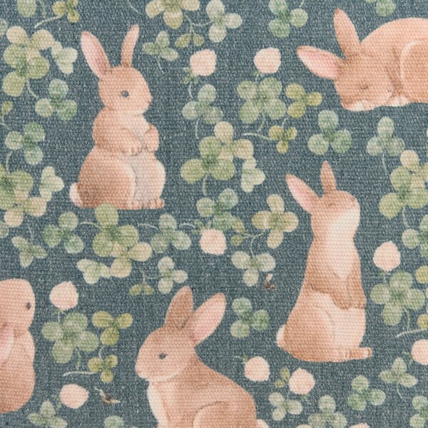 Sada 2 dekoratívnych vankúšov zelená bavlna polyester 45 x 45 cm zvieracia potlač štvorcové veľkonočné dekorácie