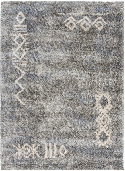 Kusový koberec shaggy Abrar sivý 80x150cm