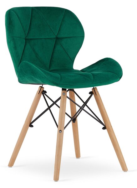 Stolička LAGO Velvet - zelená
