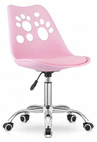 Ružová kancelárska stolička PRINT