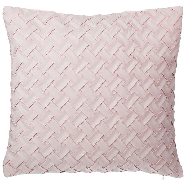 Sada 2 dekoratívnych vankúšov ružový umelý semiš mriežkovaná väzba 45 x 45 cm moderné glamour dekoračné doplnky