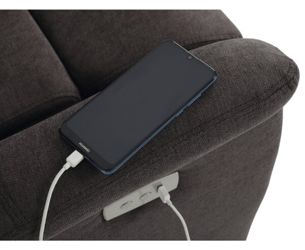 Polohovacie kreslo hnedé elektrické TV-925 BR2