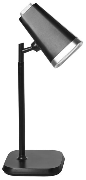 Stolná a nástenná LED lampa čierna syntetický materiál 3 režimy teploty svetla so stmievačom nastaviteľná odnímateľná kancelária
