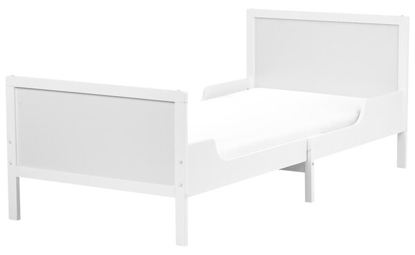 Detská rozťahovacia posteľ biela borovicové drevo 90 x 200 cm 90 x 130/160/200 cm lamelový rošt rastúca posteľ moderný štýl detská izba