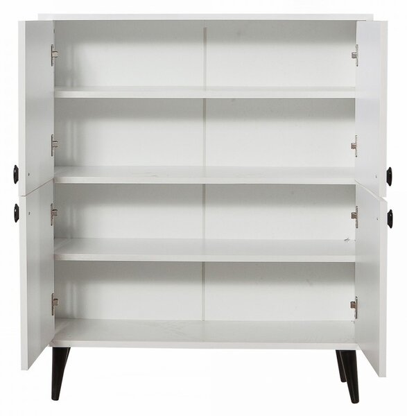 Hanah Home Detská komoda Cats 95 cm biela