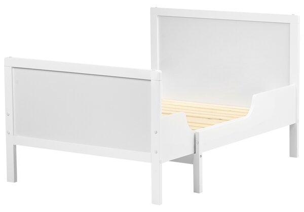 Detská rozťahovacia posteľ biela borovicové drevo 90 x 200 cm 90 x 130/160/200 cm lamelový rošt rastúca posteľ moderný štýl detská izba