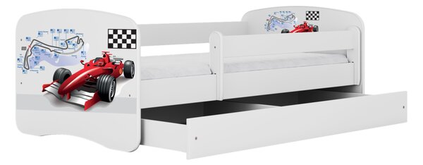 Kocot kids Detská posteľ Babydreams formula jedna biela, variant 70x140, bez šuplíků, bez matrace