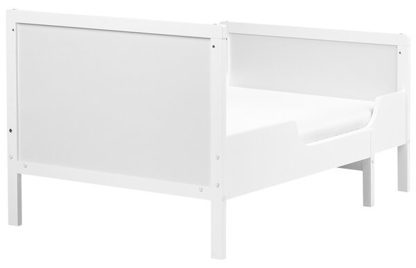 Detská rozťahovacia posteľ biela borovicové drevo 90 x 200 cm 90 x 130/160/200 cm lamelový rošt rastúca posteľ moderný štýl detská izba
