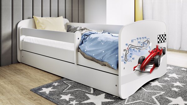 Kocot kids Detská posteľ Babydreams formula jedna biela, variant 70x140, bez šuplíků, bez matrace