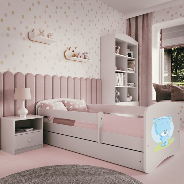 Kocot kids Detská posteľ Babydreams medvedík biela, variant 70x140, bez šuplíků, bez matrace