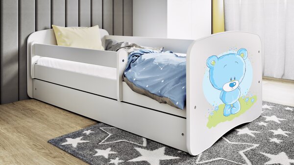 Kocot kids Detská posteľ Babydreams medvedík biela, variant 70x140, bez šuplíků, bez matrace