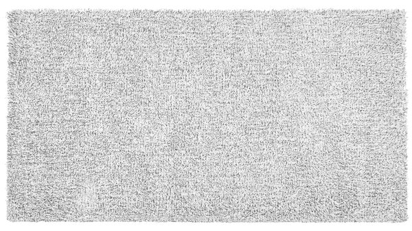 Koberec čierno-biely sivá melanž 80 x 150 cm moderný všívaný strojom obdĺžnikový huňatý s vysokým vlasom
