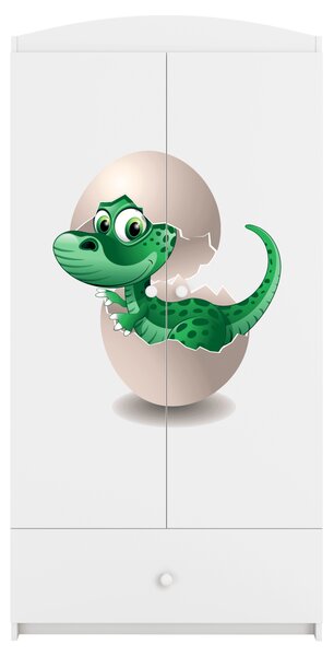 Kocot kids Detská skriňa Babydreams 90 cm dinosaurus biela